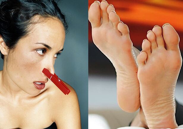 The smell of unpleasant legs
